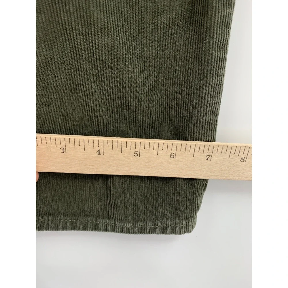 J Crew Corduroy Pants Mens 36x30 Green Corduroy Slim Fit Flex Fall Preppy